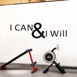 SEATUNE Gym Inspirational Quotes Wall Decals - Positive Motivational Office Wall Stickers - Workplace Home Vinyl Art Wall Decor - I CAN & I Will 45"X12.6"