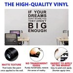 SEATUNE Motivational Office Gym Wall Decals - Inspirational Quotes Wall Stickers - Positive Home Vinyl Art Wall Decor - If Your Dreams Don't Scare You 20"X24"