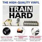 SEATUNE Large Gym Motivational Wall Stickers - Quotes Inspirational Wall Decals - Bedroom Home Gym Garage Vinyl Art Wall Decor - Train Hard 28.6"X15"