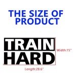 SEATUNE Large Gym Motivational Wall Stickers - Quotes Inspirational Wall Decals - Bedroom Home Gym Garage Vinyl Art Wall Decor - Train Hard 28.6"X15"