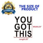Wall Decal Stickers, Teamwork Wall Decal, (Easy to Apply), Vinyl Wall Decor Art Gym Office Bedroom Kitchen Inspirational Quotes Motivational Sports Posters Home Family Sayings, You Got This 20"X24"