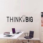 SEATUNE Wall Decals for Bedroom, Teamwork Wall Stickers, Office School Classroom College, Quotes Inspirational Positive Motivational Yoga Sports Vinyl Art Wall Decor Home Stickers, Think Big 35"X9.8"