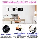 SEATUNE Wall Decals for Bedroom, Teamwork Wall Stickers, Office School Classroom College, Quotes Inspirational Positive Motivational Yoga Sports Vinyl Art Wall Decor Home Stickers, Think Big 35"X9.8"