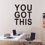Wall Decal Stickers, Teamwork Wall Decal, (Easy to Apply), Vinyl Wall Decor Art Gym Office Bedroom Kitchen Inspirational Quotes Motivational Sports Posters Home Family Sayings, You Got This 20"X24"