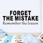 SEATUNE Large Inspirational Office Wall Stickers - Quotes Motivational Classroom Wall Decals - Bedroom Living Room School Home Vinyl Art Wall Decor - Forget The Mistake Remember The Lesson 32"X12.5"