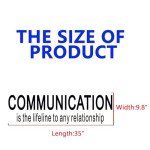 SEATUNE Large Office Quotes Wall Decals - Teamwork Inspirational Positive Motivational Wall Stickers - Workplace Home Vinyl Art Wall Decor - Communication is The Lifeline to Any Relationship 35"X9.8"
