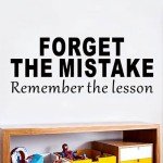 SEATUNE Large Inspirational Office Wall Stickers - Quotes Motivational Classroom Wall Decals - Bedroom Living Room School Home Vinyl Art Wall Decor - Forget The Mistake Remember The Lesson 32"X12.5"