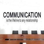 SEATUNE Large Office Quotes Wall Decals - Teamwork Inspirational Positive Motivational Wall Stickers - Workplace Home Vinyl Art Wall Decor - Communication is The Lifeline to Any Relationship 35"X9.8"