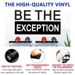 SEATUNE Large Gym Wall Stickers - Inspirational Quotes Motivational Wall Decals - Home Gym Garage Vinyl Art Wall Decor - Be The Exception 28.6"X15"