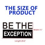 SEATUNE Large Gym Wall Stickers - Inspirational Quotes Motivational Wall Decals - Home Gym Garage Vinyl Art Wall Decor - Be The Exception 28.6"X15"