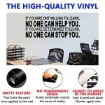 SEATUNE Inspirational Positive Motivational Wall Decals - Office Quotes Wall Stickers - Home Vinyl Art Wall Decor - If You are Not Willing to Learn - No One Can Help You 32"X12.5"