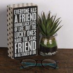 Primitives by Kathy 28579 Polka Dot Trimmed Box Sign, 4 x 7.5-Inches, All Stages
