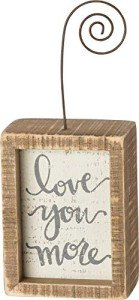 Primitives by Kathy 38997 Inset Photo Holder Block, 3" X 4", Love You More