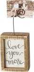 Primitives by Kathy 38997 Inset Photo Holder Block, 3" X 4", Love You More
