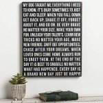 Primitives by Kathy 22232 Classic Box Sign, 16" x 20", Dog Taught Me