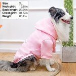 EXPAWLORER Prinecss Dog Hoodie for Girl - Hooded Dog Sweater with Leash Hole, Dog Cold Weather Clothes,Sweatshirt with Pocket, Pet Warm Outfit, Winter Coats for XS-XXL Dogs