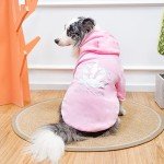 EXPAWLORER Prinecss Dog Hoodie for Girl - Hooded Dog Sweater with Leash Hole, Dog Cold Weather Clothes,Sweatshirt with Pocket, Pet Warm Outfit, Winter Coats for XS-XXL Dogs
