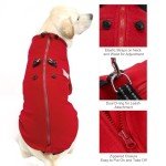 EXPAWLORER Dog Coat Polar Fleece Sweater Jacket, Warm Winter Dog Clothes with Dual D Ring,Zip Up Dog Cold Weather Coats, Windproof Adjustable Pet Apparel Outfit for Small Medium Large Dogs Boys Girls
