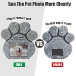 EXPAWLORER Pet Memorial Gifts - Pawprint Dog Memorial Gifts for Loss of Dog with Personalized Picture Frame, Pet Headstone Grave Markers with Sympathy Poem Remembrance Tombstone in Lawn Backyard