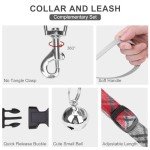 EXPAWLORER Classic Plaid Puppy Harness - Small Dog Harness and Leash Set - Dog Collar and Leash Set with AirTag Holder, Soft Padded Step in Dog Vest Harness No Pull Reflective for Outdoor, Grey XS