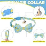 EXPAWLORER Cute Cat Collar with Bells - 2 Pack Cat Collar Breakaway, Cat Bandana Collar Cat Bowtie Collar for Girl Boy Cats, Adjustable Fruit Kitten Collar for Female Male Cats, Banana