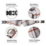 Faleela Cotton Plaid Shirt Style Dog Collar Soft Cute,Boy Dog Collar with Quick-Release Buckle,Adjustable Bow Tie Collar for Small Medium Large Dogs