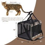 EXPAWLORER Cat Carrier Large, Soft-Sided Pet Carrier for Cat,Top Load Cat Travel Carriers for Medium Cats Under 25, Airline Approved Pet Bag Carriers Fit 2 Kitties Small Dogs