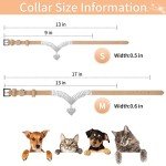 EXPAWLORER Cute Dog Necklace - Rhinestone Dog Collar, Soft Velvet Collar for Girl Boy Cats Dogs, Sparkling Pet Neck Decoration, Adjustable Pet Collar for Puppies Cats Small Medium Dogs, Brown S