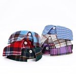 Faleela Cotton Plaid Shirt Style Dog Collar Soft Cute,Boy Dog Collar with Quick-Release Buckle,Adjustable Bow Tie Collar for Small Medium Large Dogs