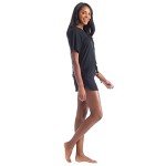 Softies Dream Slouchy Tee Top with Shorts Lounge Set for Women, Black, M