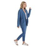 Softies 27" Solid Rib Marshmallow Cocoon Cardigan with Thumbholes, Spring Lake, Small