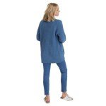 Softies 27" Solid Rib Marshmallow Cocoon Cardigan with Thumbholes, Spring Lake, Small