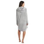 Softies Women's Ultra Soft Hooded Snuggle Lounger with Kangaroo Pocket, Gray, L/XL