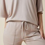 Softies Dream Relaxed V-Neck with Capri Lounge Set, Coco, XS