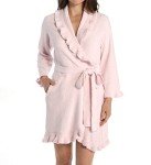 Softies 36" Ruffle Chenille Robe for Women, Lightweight, Light Blue, XL
