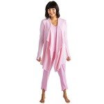 Softies Women's Cozy Cloud Cardigan with Bracelet Thumb Holes, Pink, X/XL