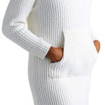 Softies Women's Ultra Soft Marshmallow Slouch Turtleneck Lounger, Ivory, S/M