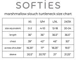 Softies Women's Ultra Soft Marshmallow Slouch Turtleneck Lounger, Ivory, S/M