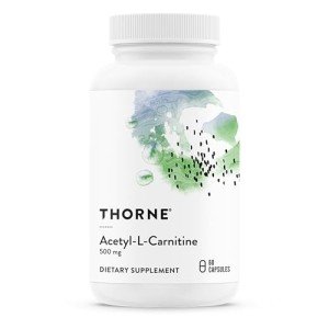 THORNE Acetyl-L-Carnitine - 500 mg - Supports Brain Function and Healthy Nerve Sensations in The Hands and Feet - Gluten-Free, Soy-Free, Dairy-Free - 60 Capsules