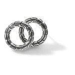 John Hardy Women's Chain Silver Round Stud Earrings, Classic Chain Collection