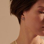John Hardy Women's Chain Silver Round Stud Earrings, Classic Chain Collection