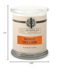 Archipelago Botanicals Soy Candle Hand-Poured Premium Wax, Scented Candle for Home, Burns Approx. 60 Hours, Mango, Tangerine, Glass Candle Jar, 4.5 Inch, 8.6oz