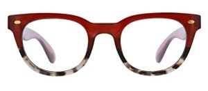 Peepers by PeeperSpecs womens Take It Easy Blue Light Blocking Reading Glasses, Wine/Gray Tortoise, 48 mm US