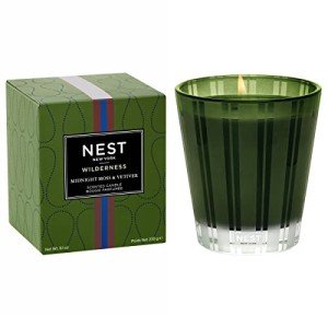NEST New York Wilderness Midnight Moss & Vetiver Scented Classic Candle, Long-Lasting Candle for Home, 8.1 Oz.