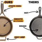 Stargazer 10.5-Inch Cast Iron Skillet | Made in USA, Seasoned, Even Heat Distribution, Easy to Clean, Smooth Nonstick Finish for Grilling, Frying, Sauteing, Searing, Baking