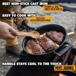 Stargazer 10.5-Inch Cast Iron Skillet | Made in USA, Seasoned, Even Heat Distribution, Easy to Clean, Smooth Nonstick Finish for Grilling, Frying, Sauteing, Searing, Baking