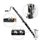 WUQIMUSC Low C Bass Clarinet with Silver Keys