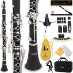 Mendini B Flat Beginner Clarinet Bundle with Accessories