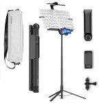 KraftGeek 66" Portable Music Stand Kit with Bag