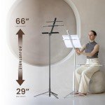 KraftGeek 66" Music Stand with Device Holder